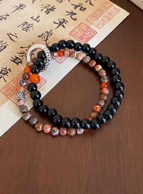 新款彩色平安扣手链缤纷多彩平安扣串联成链如彩虹缠绕手腕