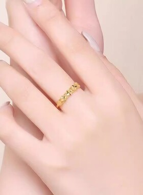 新款四叶草开口可调节戒指