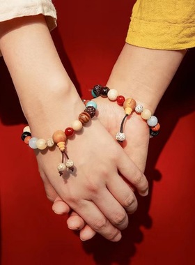 轻奢十八籽手串佛珠微镶铜珠闺蜜送礼吸睛链高级感气质感时尚