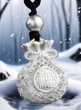 新品银色钱袋子时尚福袋葫芦挂饰吊坠送礼物节送爱人礼物