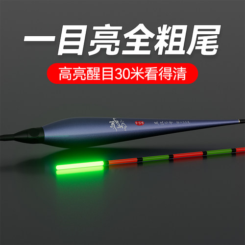全粗尾一目亮两目亮电子漂灵敏醒目日夜两用夜光漂夜钓远投鱼漂浮 - 图3