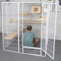 Steel Pipe Mastiff Free Large Space Cat Cage Pet Fencing Pigeon House Foster Isolation Home Kitty Villa Large Cage