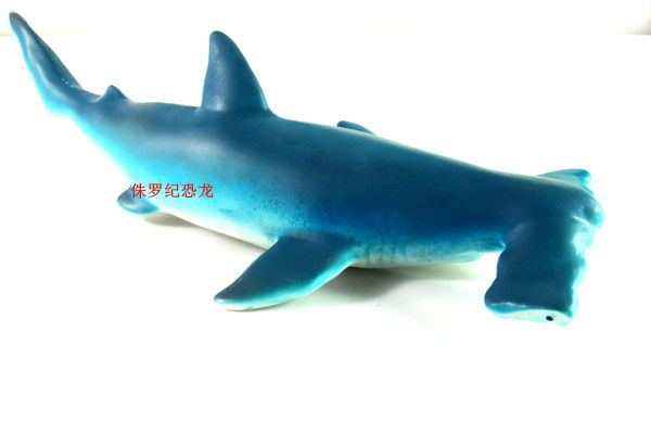 皇冠！6款外贸仿真软体海洋动物模型玩具鲨鱼海豚座头鲸等30cm-图0