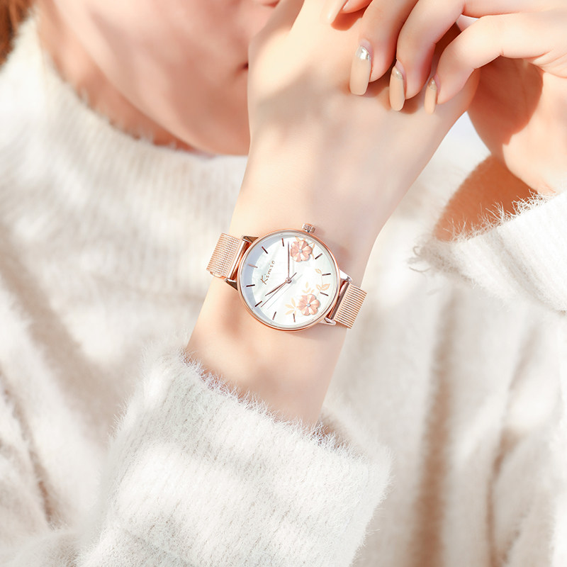 法国小众女ins风森系学生韩版手表 kimio金米欧老林国产腕表