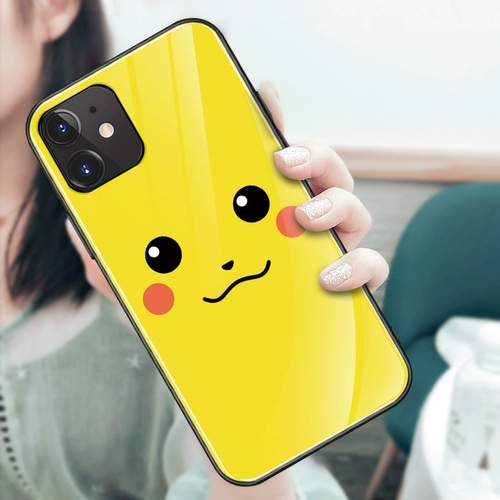 Apple, чехол для телефона, мультяшная стеклянная милая кукла для влюбленных, силиконовый iphone11 pro, 7plus