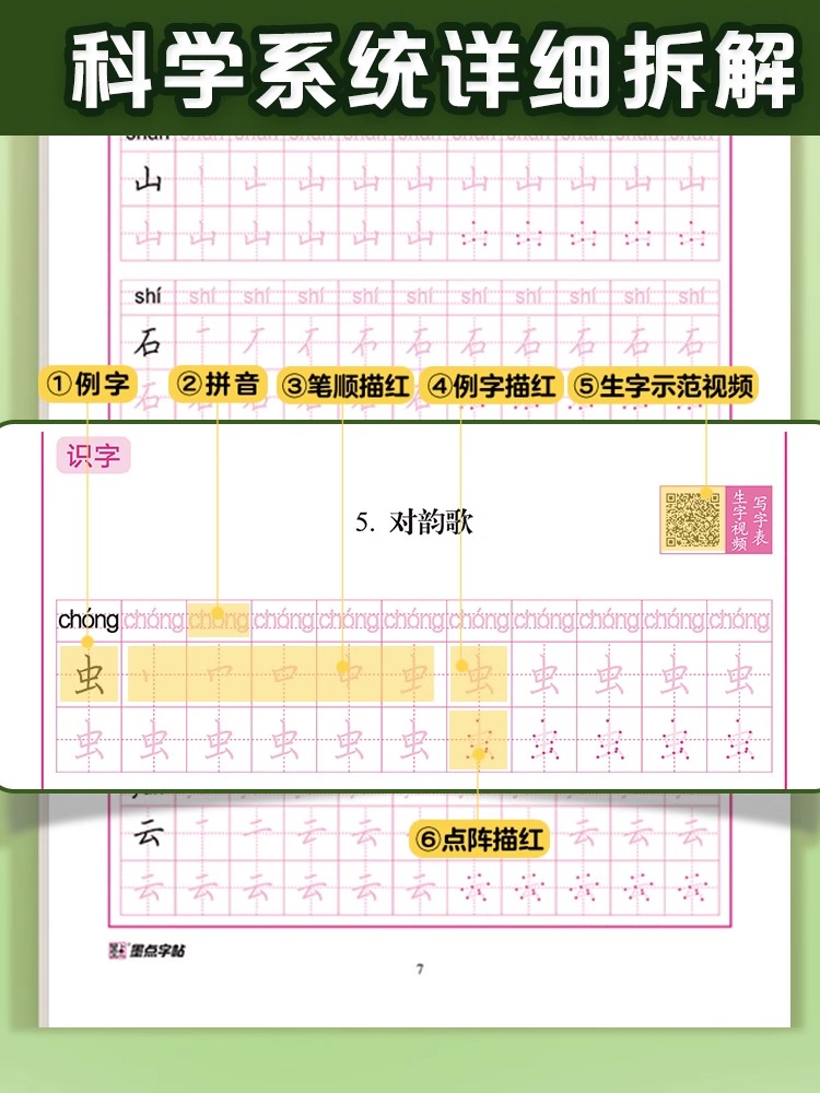 墨点一年级字帖练字每日30字二三四年级上册下册儿童减压小学生专用语文同步练字帖人教版生字描红笔画笔顺每日一练硬笔书法练字本 - 图1