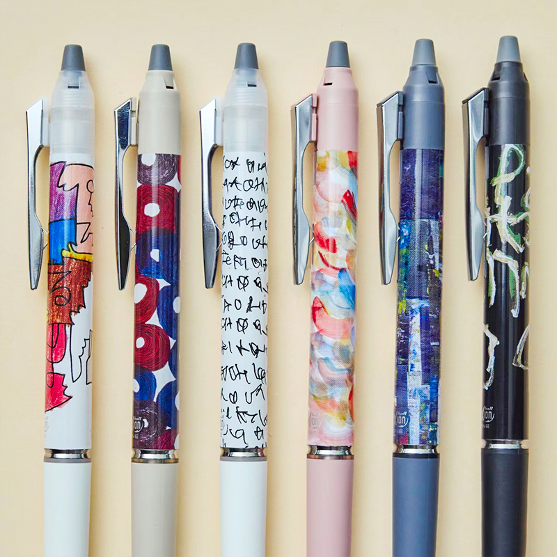 【新品】日本Pilot百乐可擦中性笔ZONE HERALBONY系列升级版浓墨frixion摩磨擦按动可擦笔可换笔芯小学生专用