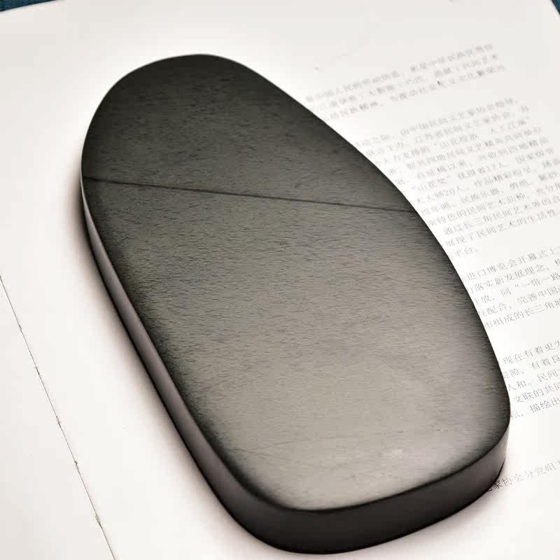 国家非遗安徽歙砚/五福招财/老坑古稀罗纹原石文房匠心工艺名师设计高端书法专用砚台手工制砚摆设送礼收藏