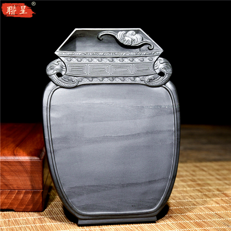 中国歙砚匠心/太平有象/老坑籽料砚台珍藏原石歙砚非端砚文房四宝砚