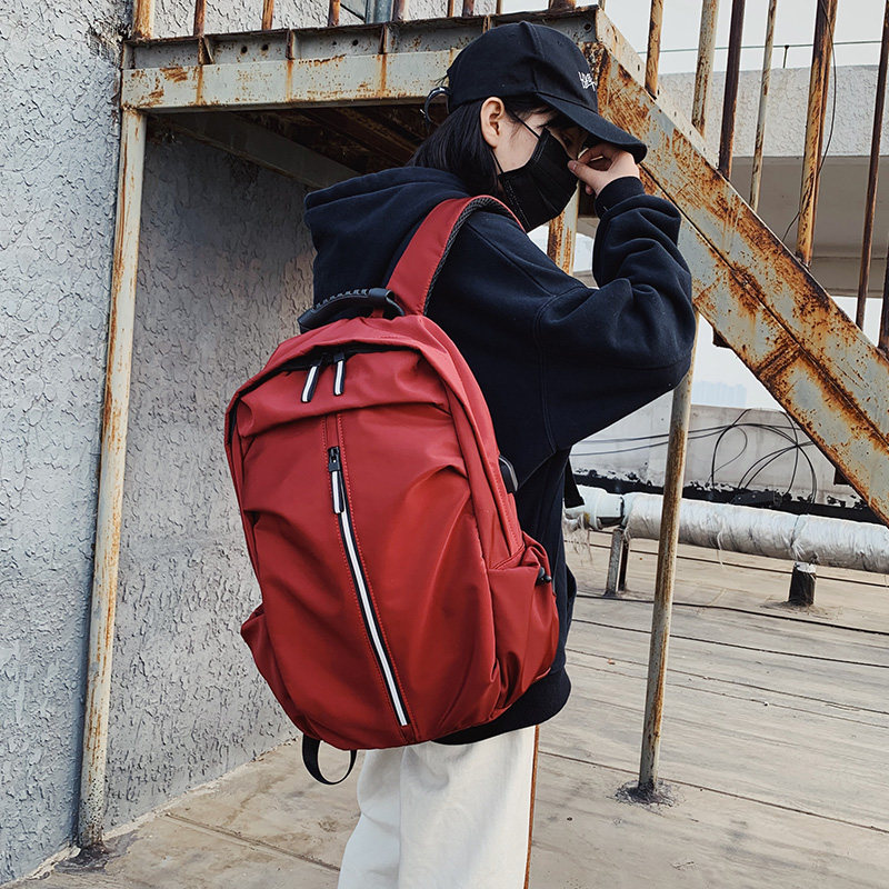 双肩包男韩版简约旅游书包女休闲 龙帛双肩背包