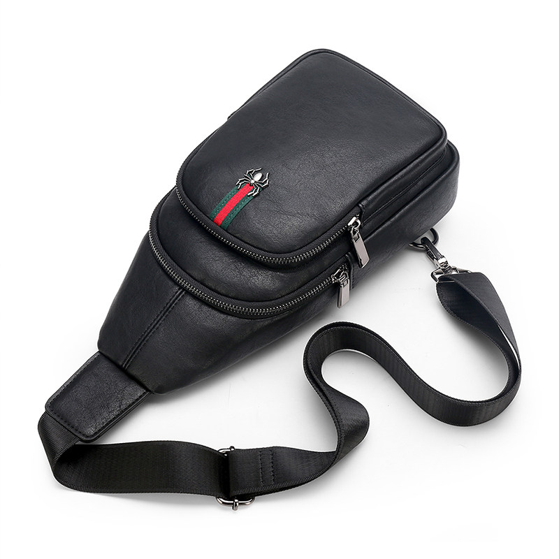 胸包潮牌运动休闲男士小背包单肩包 龙帛男士包袋