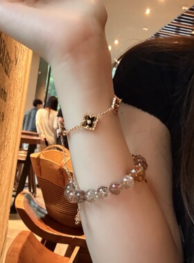 【ZKRBB】天然黑金超七水晶手串招财好运显贵高级感设计手链送礼