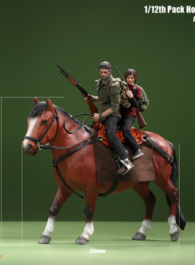 1/12仿真动物 驮马 ACG-45静态动物模型PVC摆件 可搭配6寸兵人