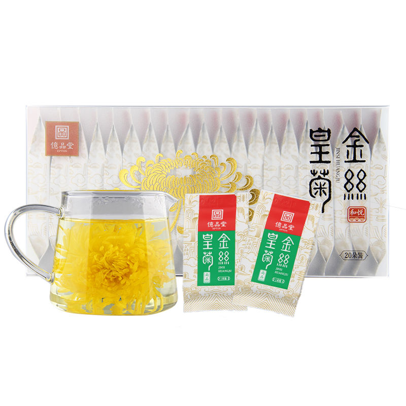 亿品堂金丝皇菊一朵一杯花草特级贡菊黄菊胎菊修水菊花茶叶搭枸杞