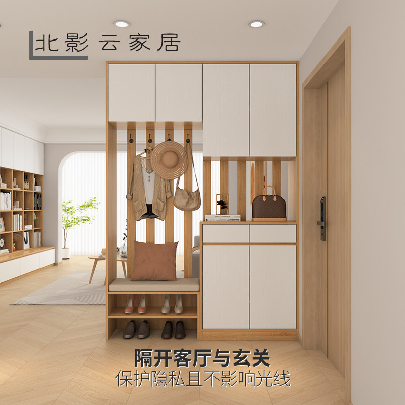 定制屏风鞋柜小户型入户玄关隔断柜间厅柜北欧门厅柜衣帽架换鞋凳_虎窝淘