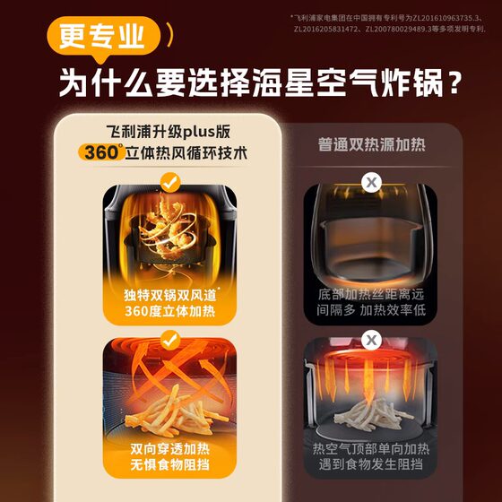 【重磅新品】飞利浦空气炸锅可视化多功能NA332大容量家用烤箱电