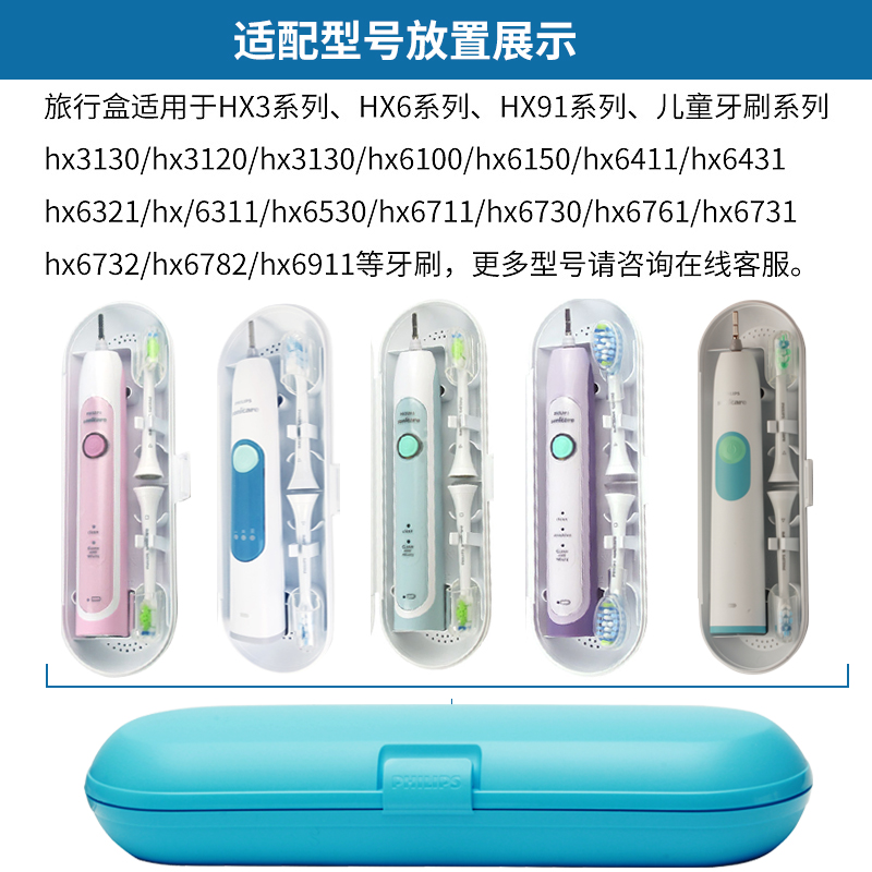 飞利浦电动牙刷旅行盒子便携式收纳盒HX6730/6530/6511/6322原装 - 图2