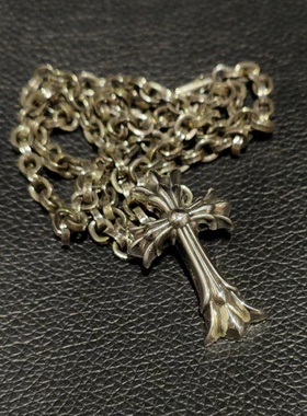 十字架剋罗伈刻字纯银925项链