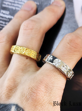 镀金戒指镶钻欧美情侣