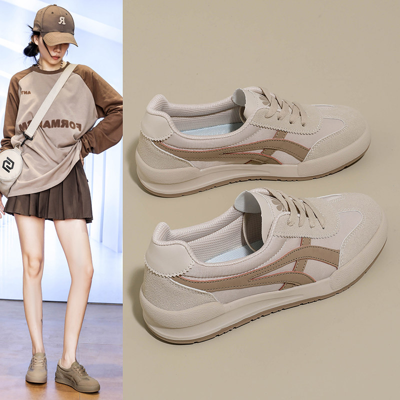 真皮阿甘鞋女2025新款春秋大码41到43休闲德训运动鞋学生板鞋百搭,淘宝优惠券,粉丝福利购,淘宝优惠卷