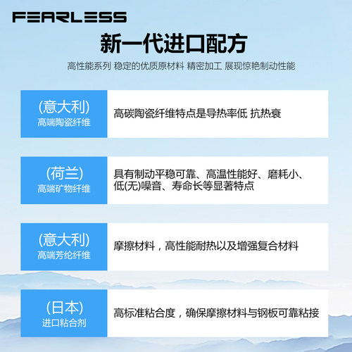 台湾FEARLESS无畏来令片适用玛古拉MAGURA油刹MT2 MT4油碟刹车片 - 图1