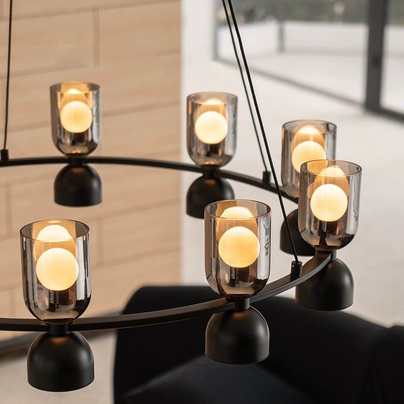 WEHJE 客厅吊灯现代简约意式高端圆形北欧设计感玻璃卧室灯具,淘宝优惠券,粉丝福利购,淘宝优惠卷