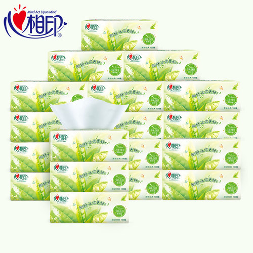 心心相印抽纸家用整箱实惠装面巾纸家庭装纸抽茶香原浆卫生纸巾 - 图3