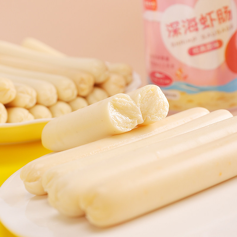 鲜虾450g健康零食宝宝辅食即食虾肠 怡派即食虾零食