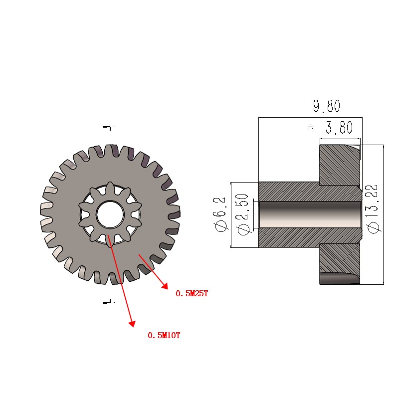 5840-31ZY涡轮蜗杆减速电机配套涡轮 0.5M铜涡轮0.5M钢涡轮斜齿轮