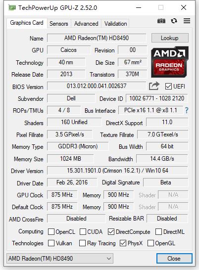 Dell AMD84901GDP brand new flash card card