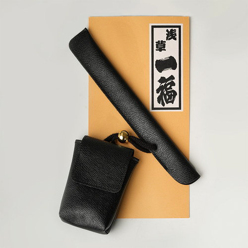 日本tsuge拓植腰插香烟盒浅草烟杆带保护套皮革挂绳烟包烟袋礼品 - 图2