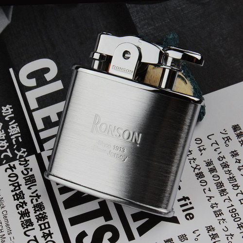 ronson打火机煤油男士朗森原装正品火石复古老式火机创意朗声 R02 - 图0