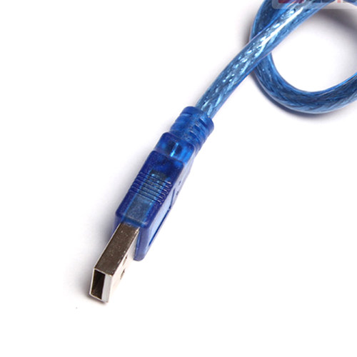 30cm USB2.0透明蓝数据线AM-AM公对公线双头USB线USB对录线连接线 - 图1