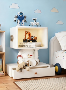 儿童房卡通机器人发光树脂摆件