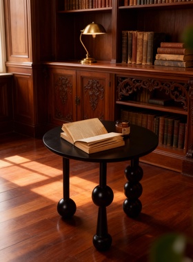 北欧简约木质几何小茶几摆件