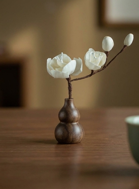 新中式木质葫芦桌面摆件乔迁礼