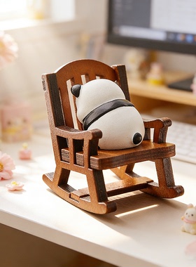 可爱治愈熊猫桌面摆件礼物