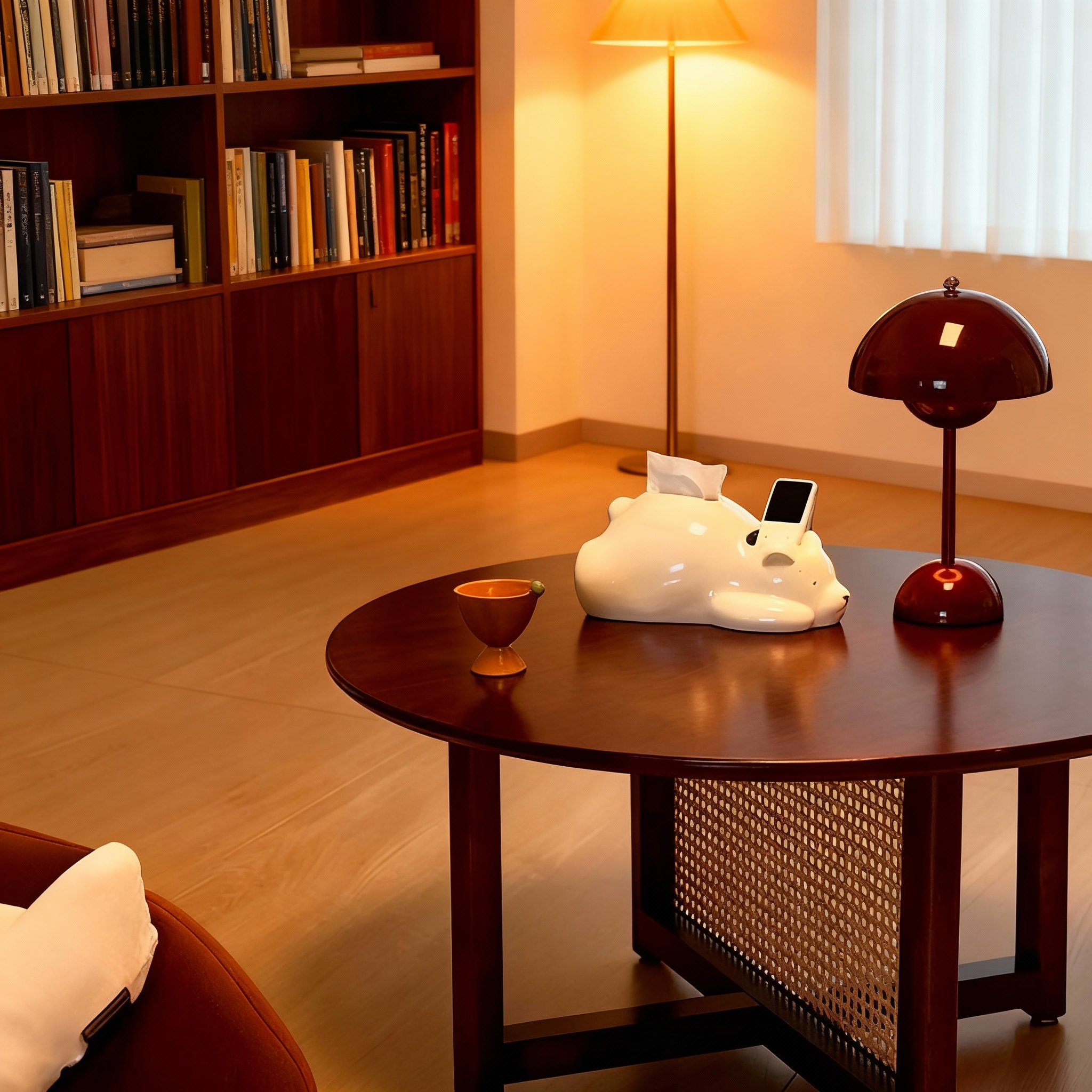 北欧风圆形茶几实木藤编储物茶桌客厅家具收纳桌,淘宝优惠券,粉丝福利购,淘宝优惠卷