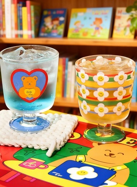 儿童卡通玻璃杯套装节日礼物