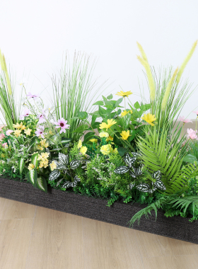 花箱花槽草坪套装清新隔断遮挡仿真花室内外绿植摆件绿植造景装饰