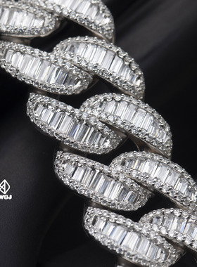 珠宝古巴纯银手工镶嵌项链定制