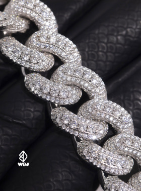 闪耀WBJ定制珠宝情侣银欧美手链