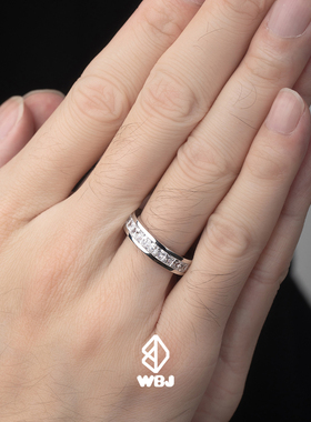 WBJ定制珠宝公主方包镶戒指S925