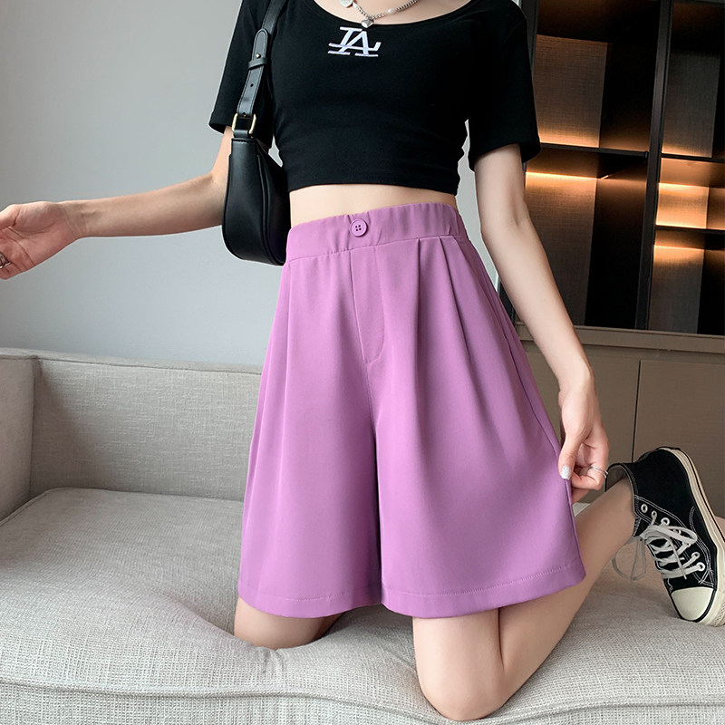 2022新款西装夏季高腰宽松三分裤 享慕休闲裤