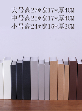 简约风纯色客厅样板房摆设仿真书