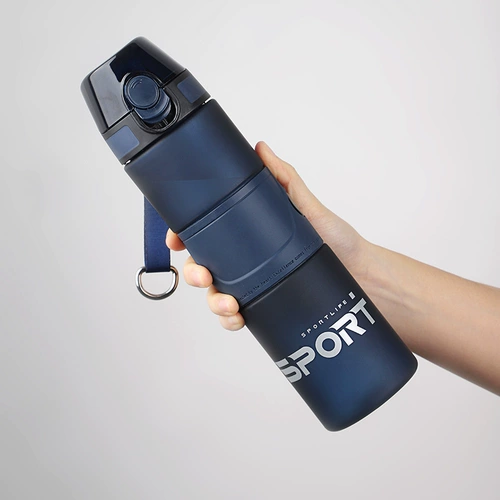 Пластиковая вместительная и большая трубочка со стаканом для спортзала, высококачественный спортивный чайник