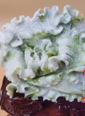 蓝田岫岩玉白菜百财摆件摆设包邮
