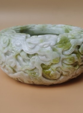 蓝田岫岩玉石聚宝盆摆件摆设包邮
