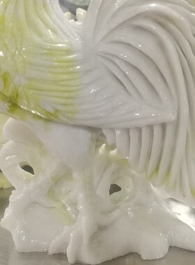 蓝田玉岫岩玉公鸡生肖鸡摆件摆设