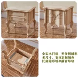 Европейский стиль прикроватный шкаф с твердым деревом резьба из прикроватных роскошных лаков.